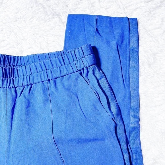 Escada Royal Blue Straight leg Elastic Waistband Pant SZ40 - Picture 4 of 9
